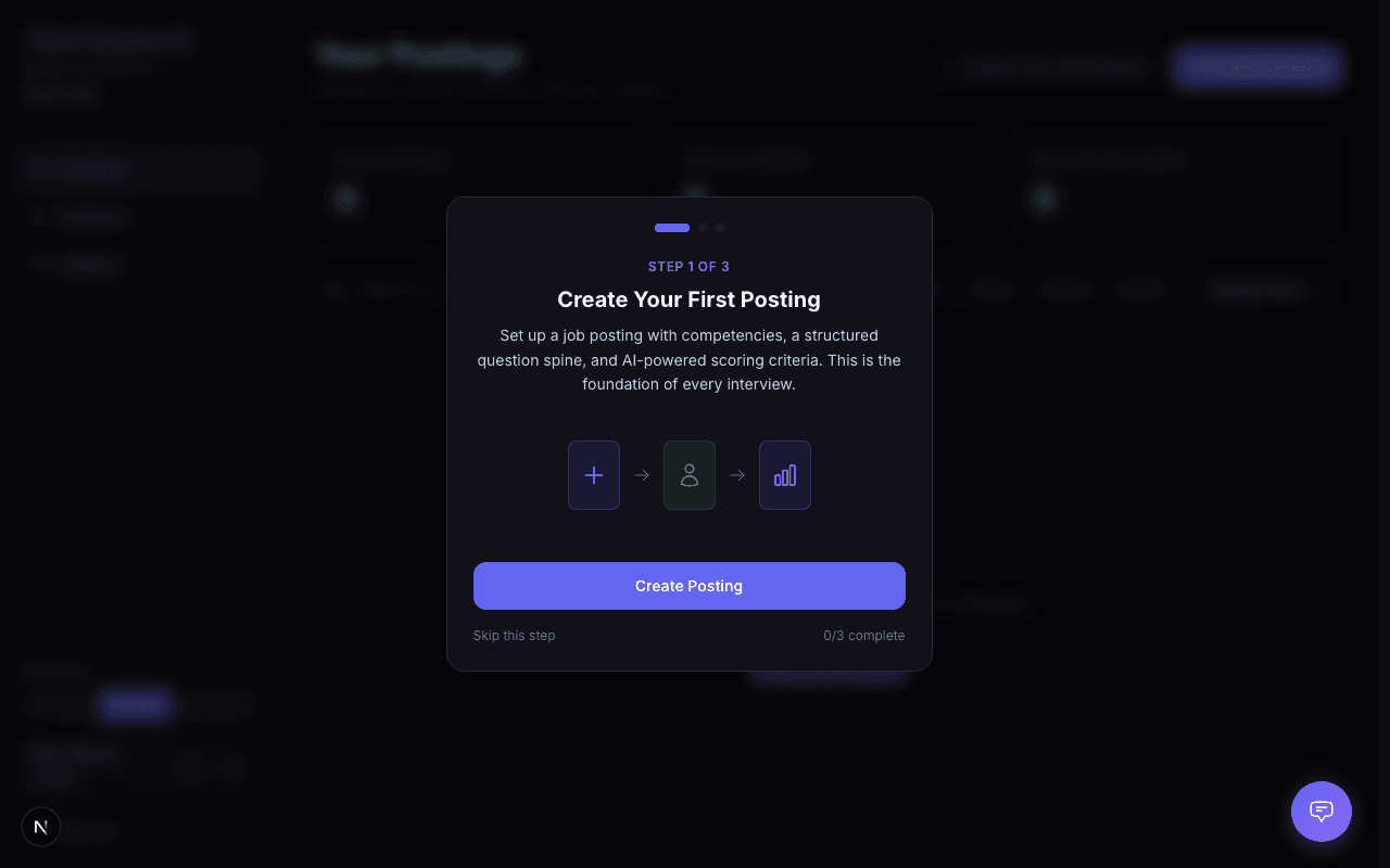 Posting detail page showing the Invite Candidate button and candidate list